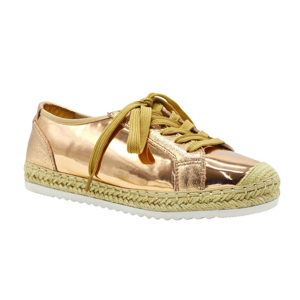 Rose Gold Espadrille Sneakers